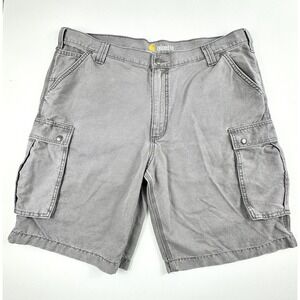 Carhartt Relaxed Fit Mens‎ Gray Cargo Work Shorts Size 42 Outdoors Hiking School
